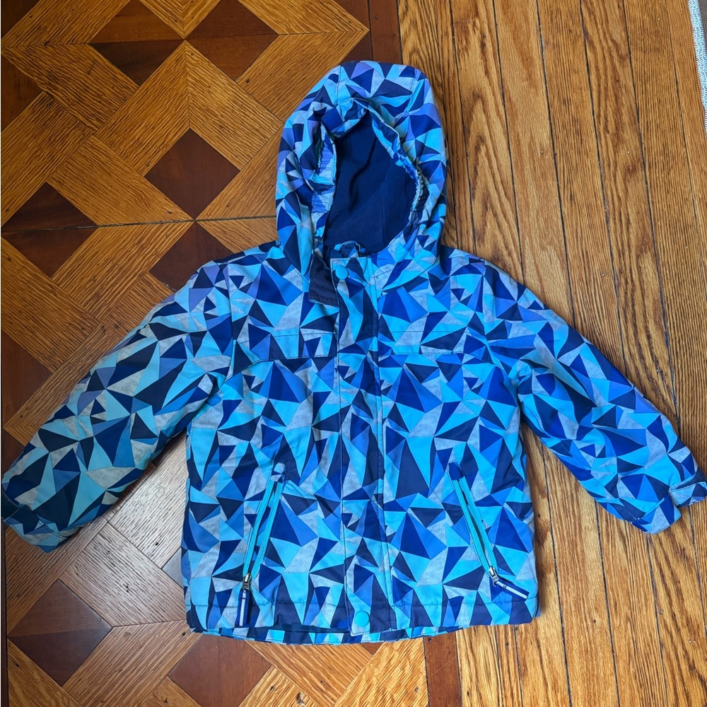 Cat & Jack Blue Geometric Puffer Jacket, size 3T
